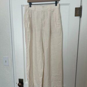 Everlane Way-High Linen Trouser size 6